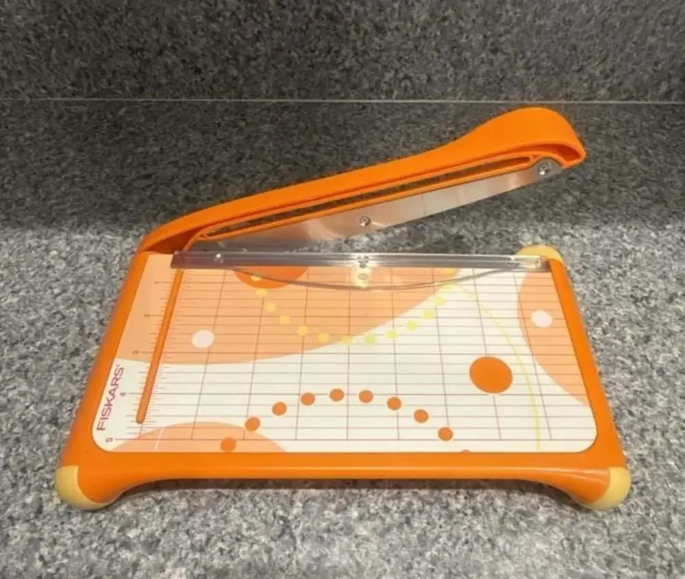 Fiskars Orange Portable Paper Trimmer and Guillotine Craft Cutter
